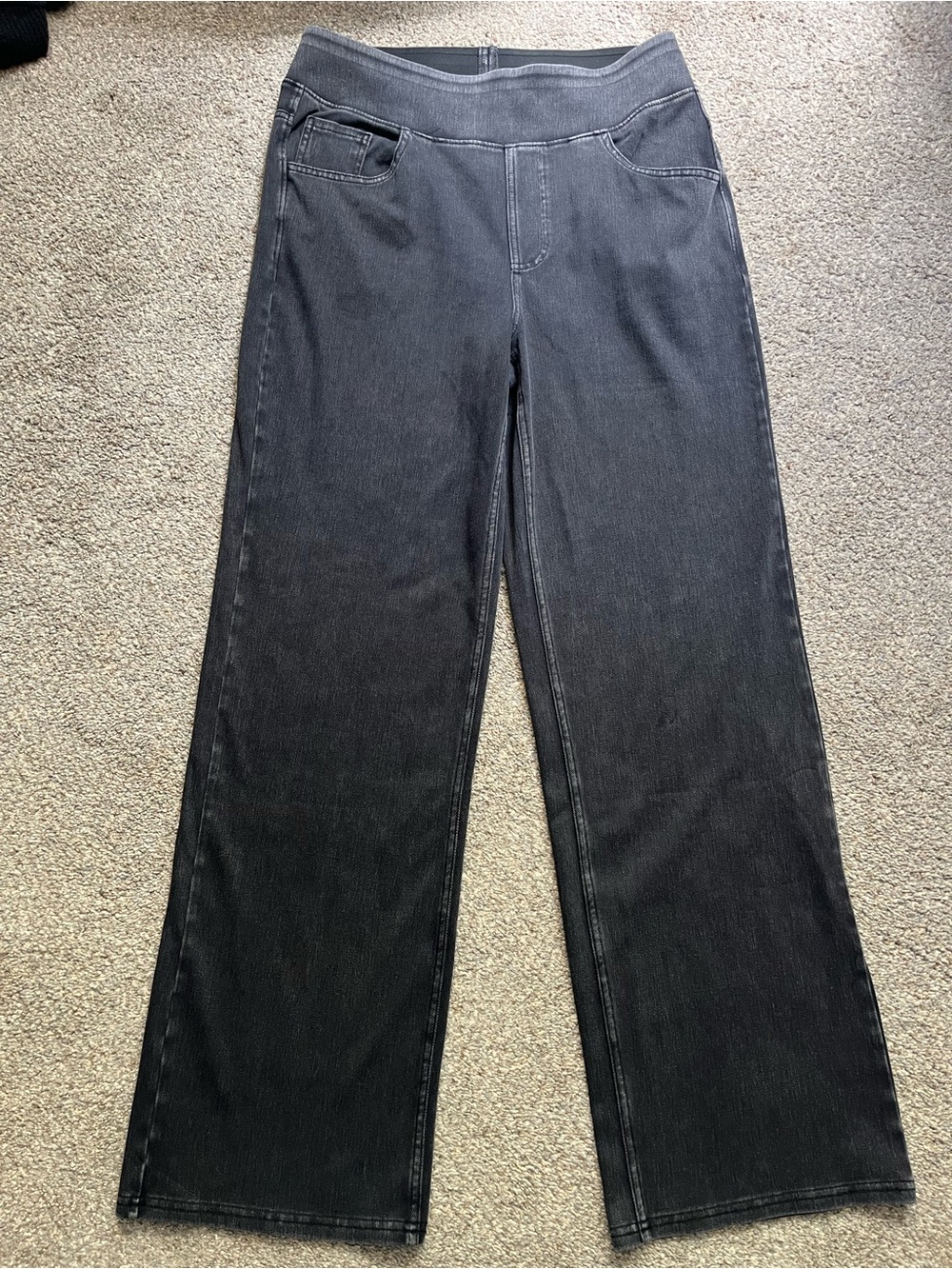 Halara Black Wide Leg Pants (no size, measures 8-10)